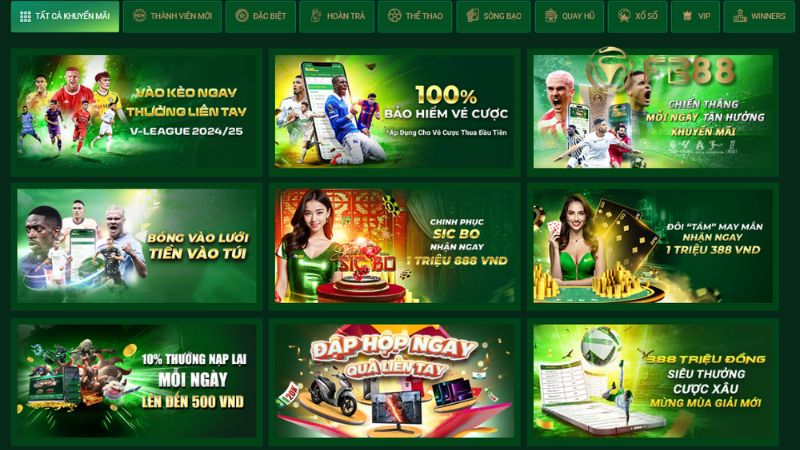 Khuyến mãi cực khủng chỉ có tại FB88